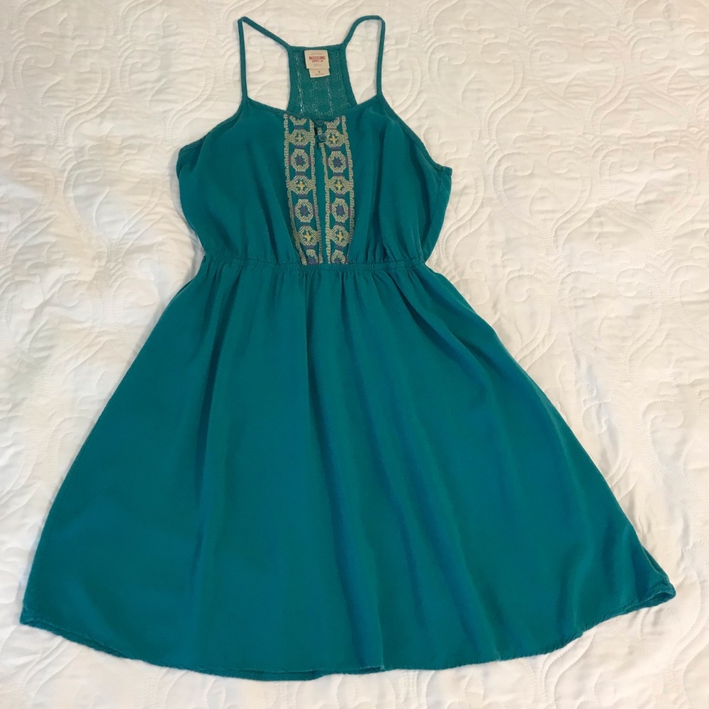 Mossimo Supply Company Women’s Racer Back Dress.  Teal.  Size Small.